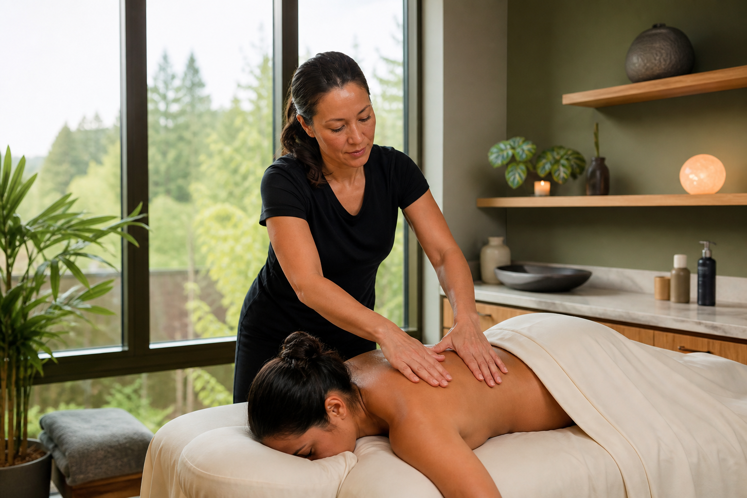 Swedish massage session at Beaverton Massage & Spa in Beaverton, Oregon